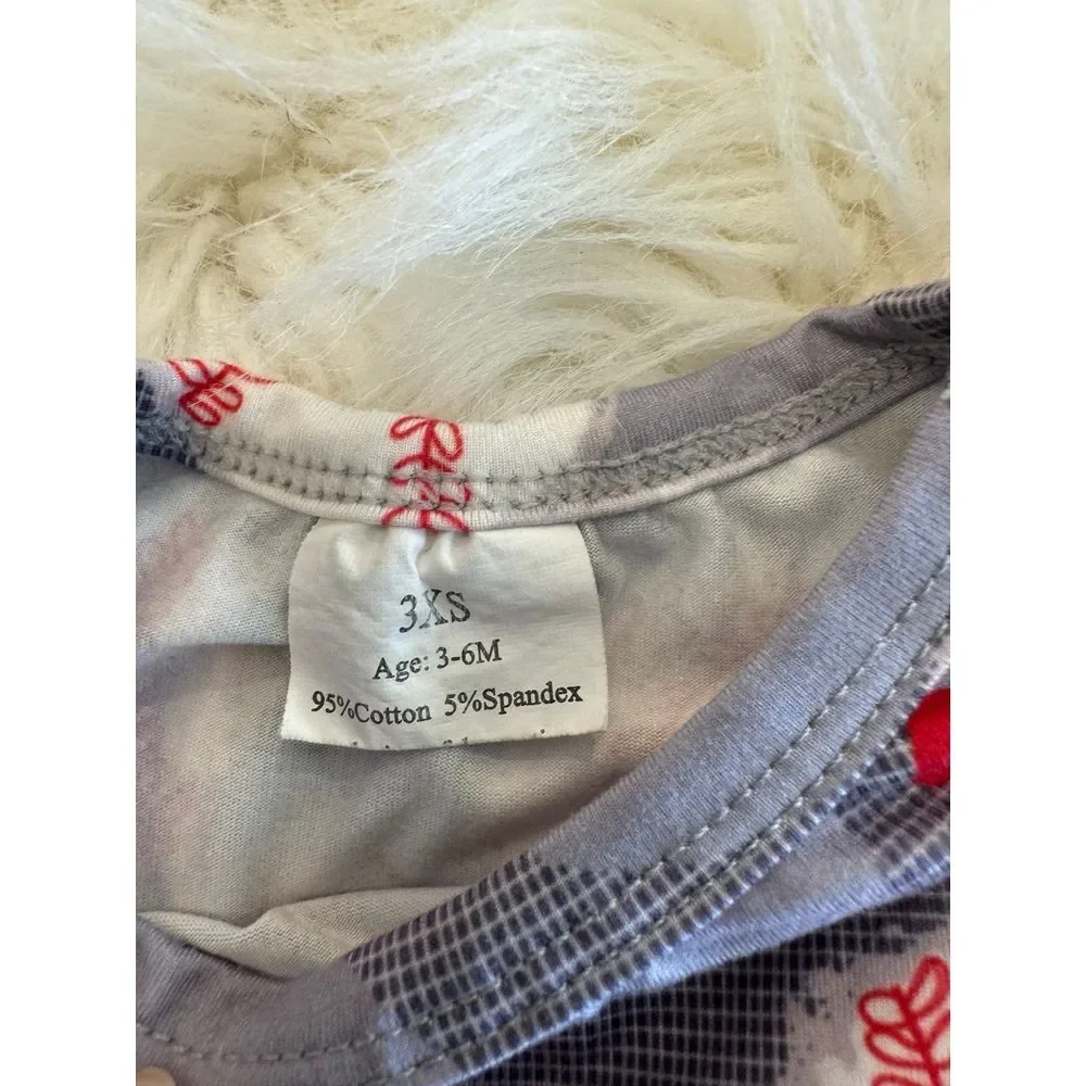 Baseball girls ruffled top‎ size 3/6m EUC